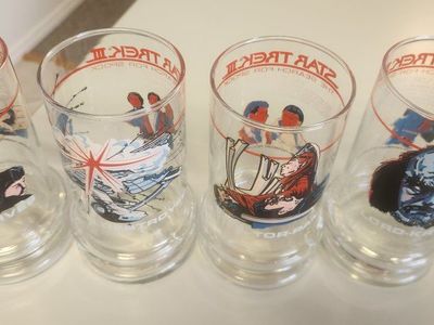 Vintage 1984 Taco Bell Star Trek III: The Search for Spock Collector Drinking Glass Set of 4
