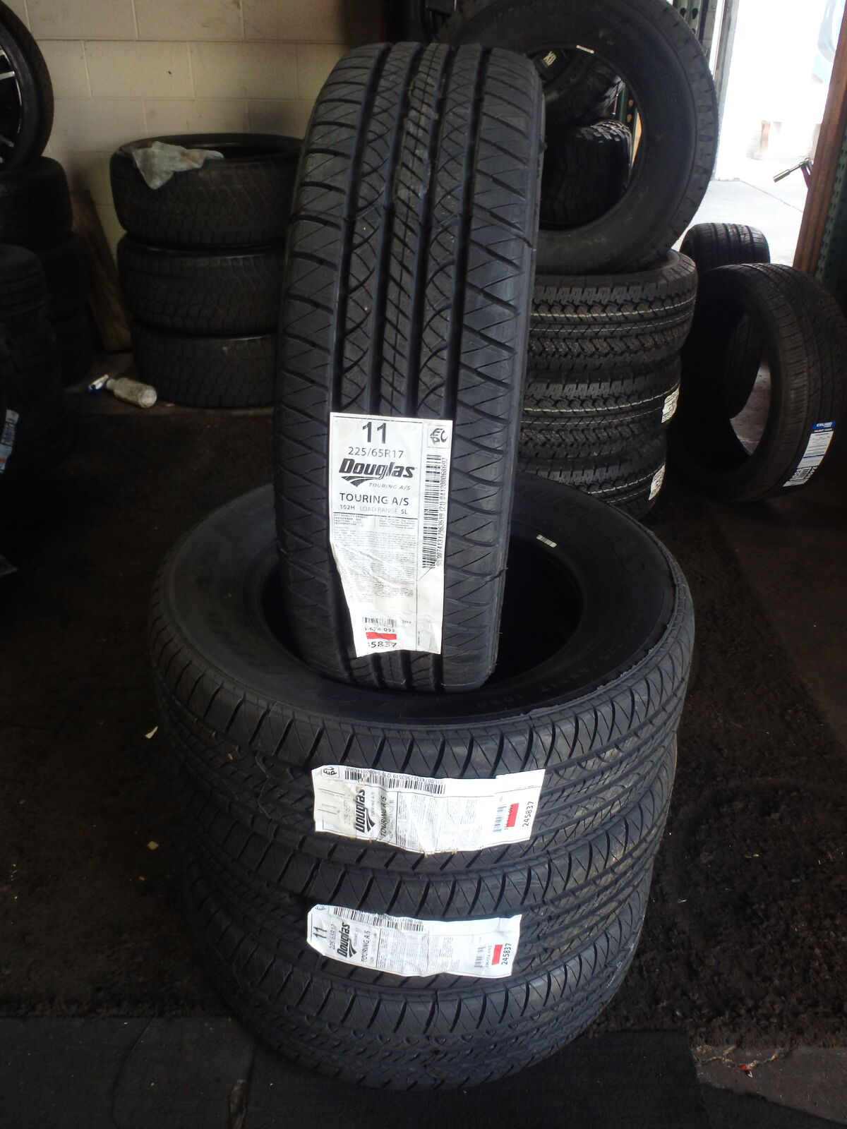 225/65R17 DOUGLAS TOURING A/S SET OF BRAND NEW TIRES