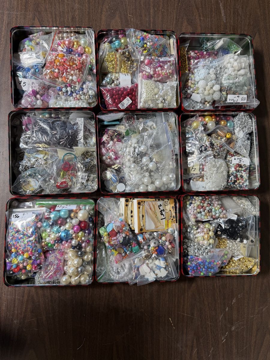 $400 OBO Large Assortment of Craft Beads & Jewelry Making Supplies - 47.5 pounds of beads and charms! Bulk Lot