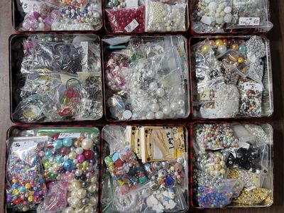 $400 OBO Large Assortment of Craft Beads & Jewelry Making Supplies - 47.5 pounds of beads and charms! Bulk Lot