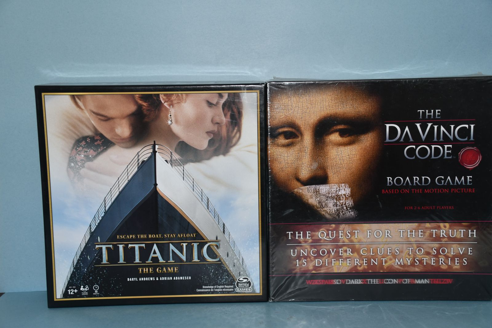 2 NEW SEALED BOARD GAMES ~ THE DAVINCI CODE & TITANIC ~ FUN GAMES!