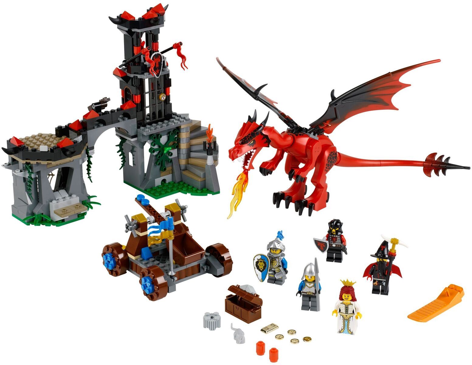 LEGO Red Dragon + King's Knight Minifigure