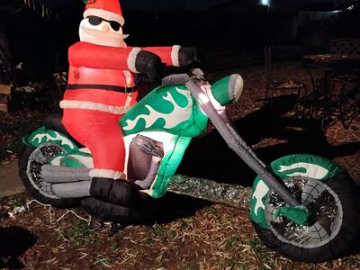 Airblown Inflatable Santa On Chopper 9 Foot