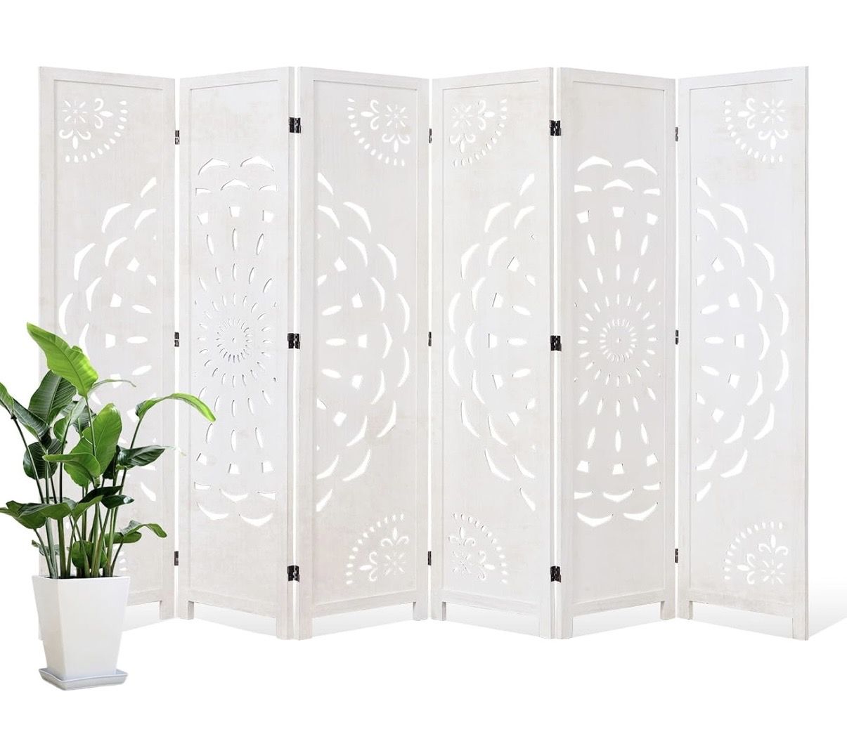 White Wood Room Divider