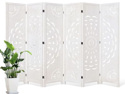 White Wood Room Divider
