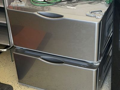LG Laundry Pedestal Drawers - Graphite Steel - Pair