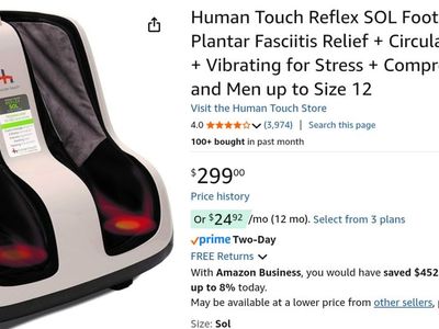 Human Touch Reflex Sol Calf and foot massager with heat Like New