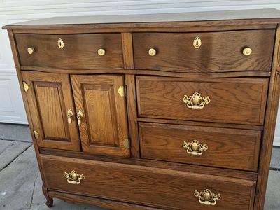 all wood dresser/cabinet