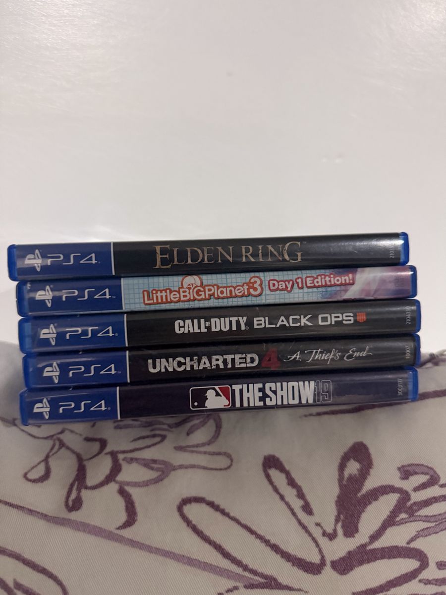 Sony PlayStation 4 Games Elden Ring, LittleBigPlanet 3, Call of Duty Black Ops 4, Uncharted 4, MLB The Show 19