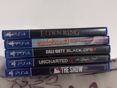 Sony PlayStation 4 Games Elden Ring, LittleBigPlanet 3, Call of Duty Black Ops 4, Uncharted 4, MLB The Show 19