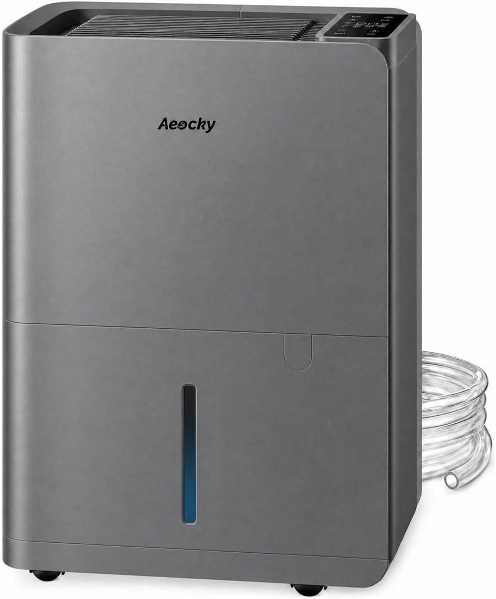 AEOCKY 50 Pint/Day Dehumidifier, 3500 Sq.ft Color Light Gray
