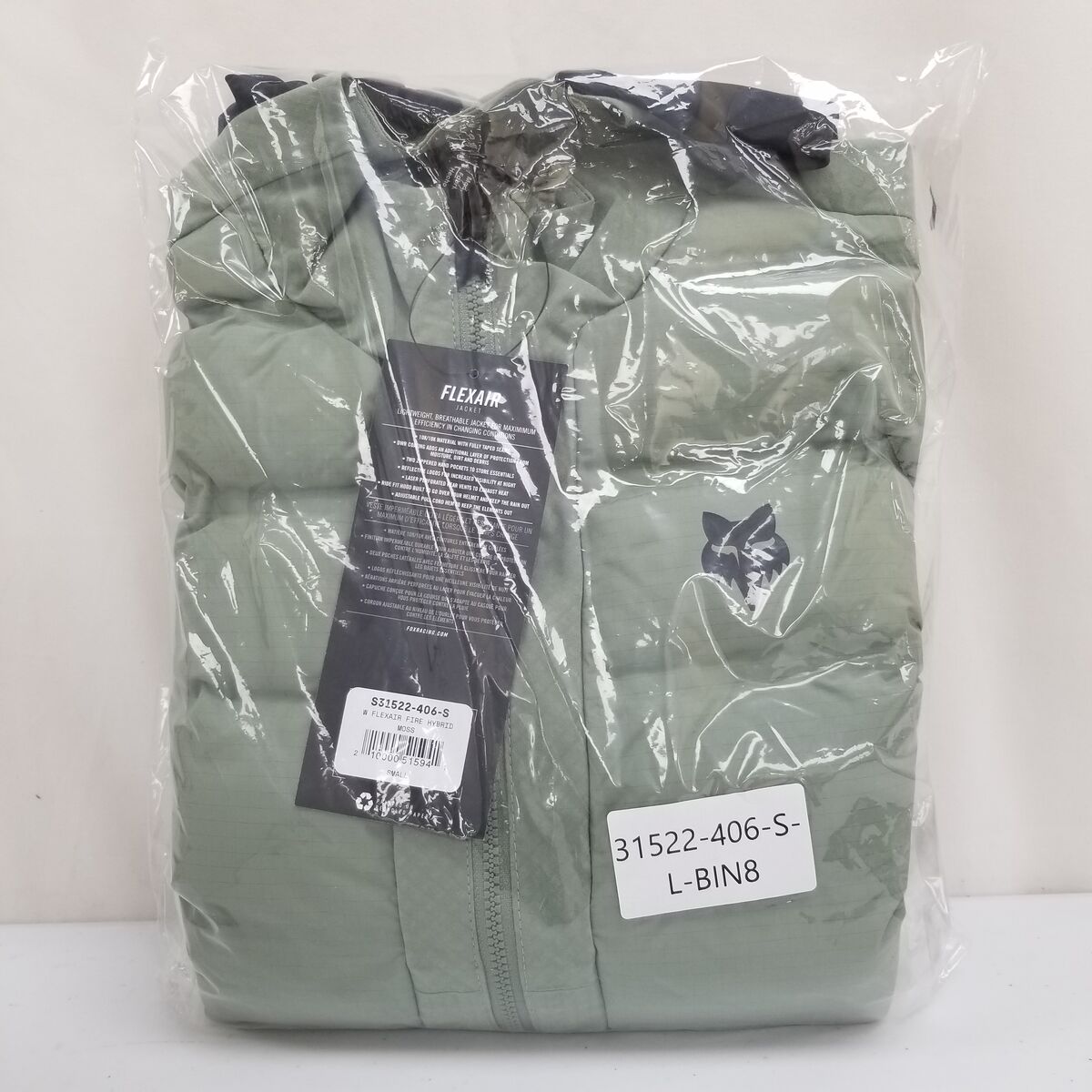 Fox Racing Womens Small Flexair Fire Hybrid Jacket, Moss Green (31522-406-S-L-BIN8)