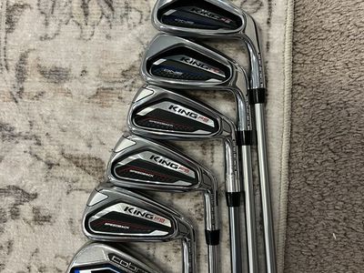 Cobra King F9 Speedback Iron Set with F8 pitching wedge and TaylorMade 2.0 Burner approach wedge