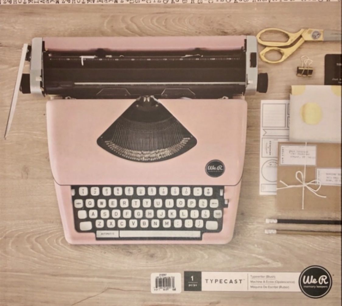 New! In box! We R Memory Keepers Typecast Typewriter - Pink Blush