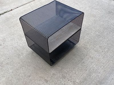 Metal Deco Shelves And Lamp