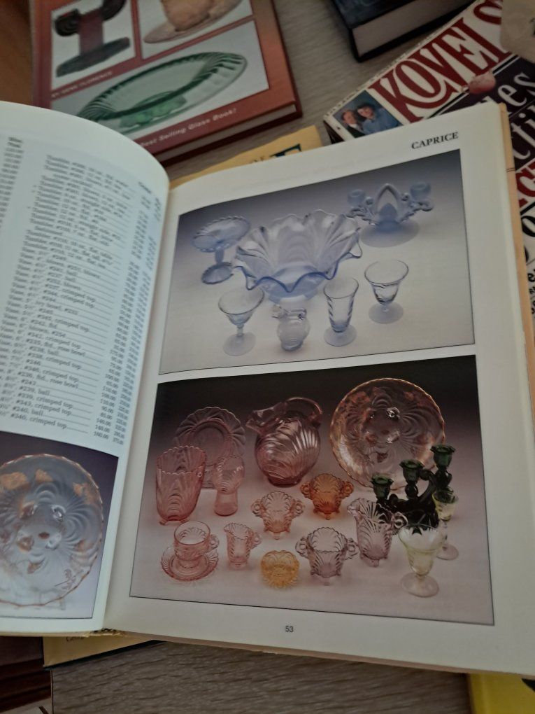 Vintage Depression Glassware Collector's Book Lot - American Glass, Elegant Glassware, Furniture, Jewelry, Knick-Knacks
