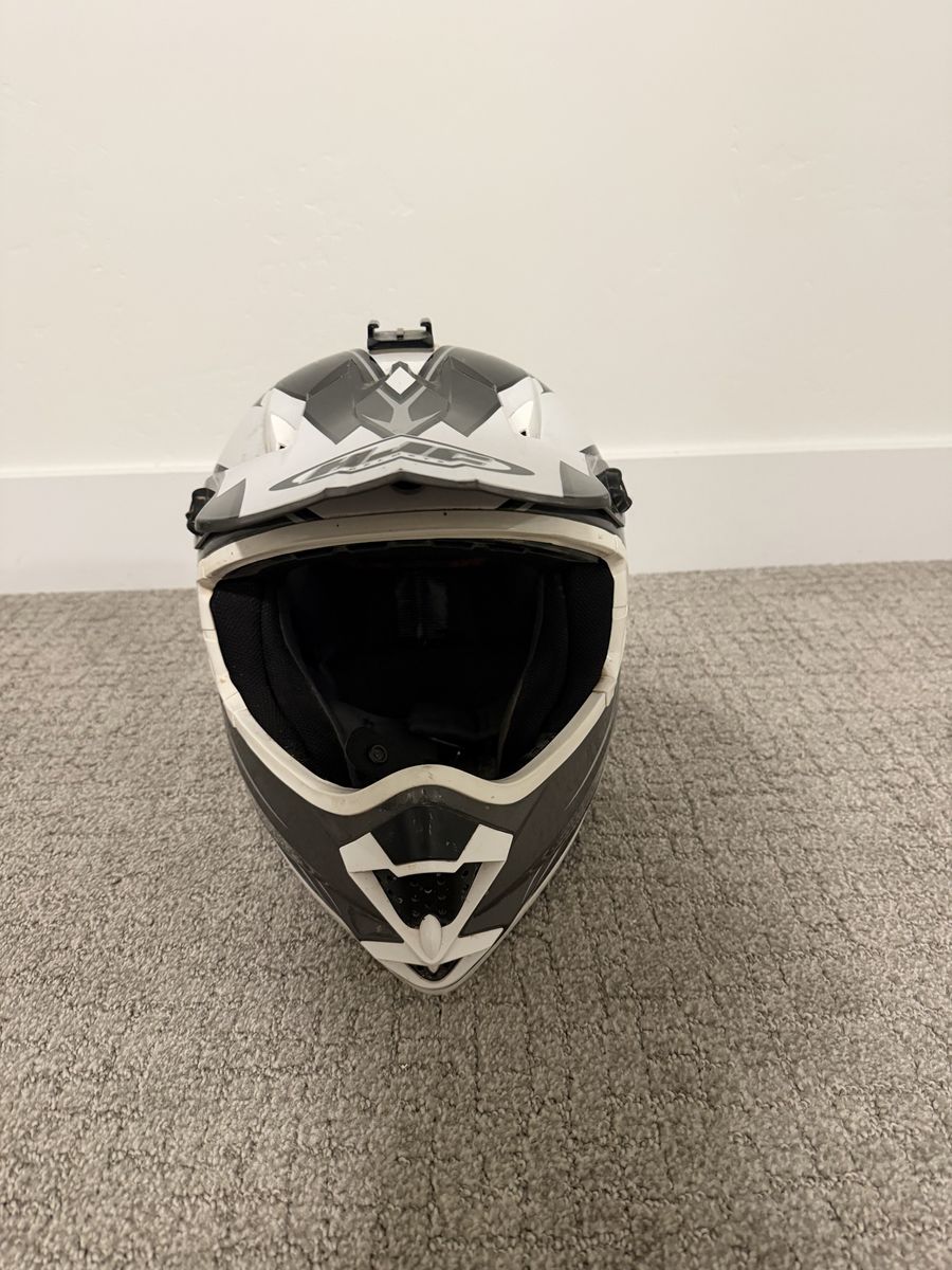 HJC Off-Road Dirt Bike Helmet White and Black