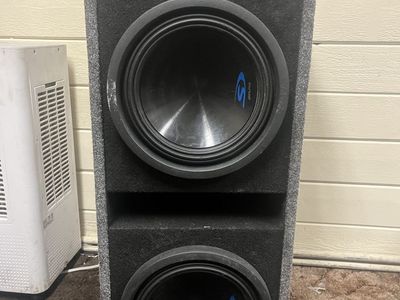 2 10” ALPINE TYPE S SUBS WITH AMP