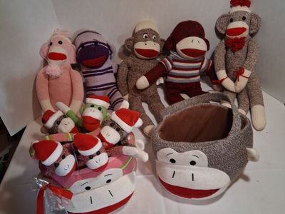 Sock monkey stuffed toys