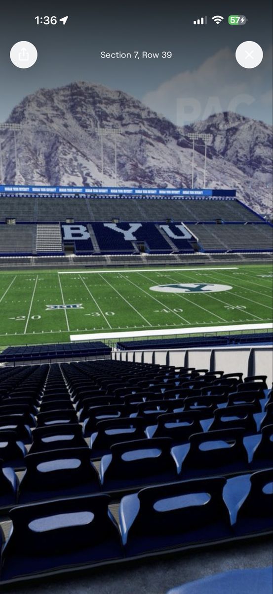 BYU vs Utah Tech - lower west sideline 4 tix