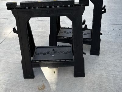Stanley Plastic Folding Sawhorses - Pair