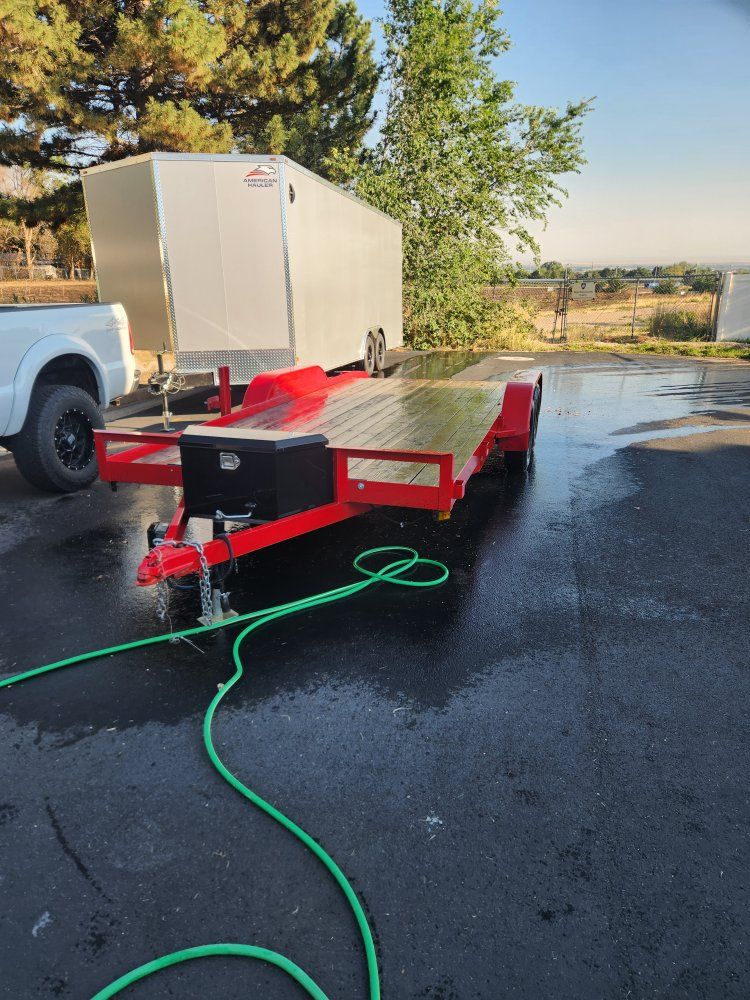 FOR SALE: $3000 Red 20' Car Trailer – Because Driving Your Broken Project Home Is Overrated