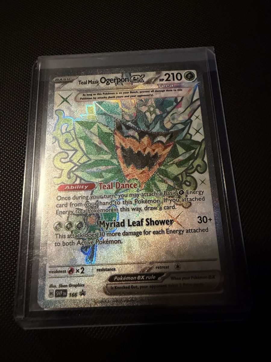 Pokemon Teal Mask Ogerpon ex 166 Full Art Tera Promo Holo Card