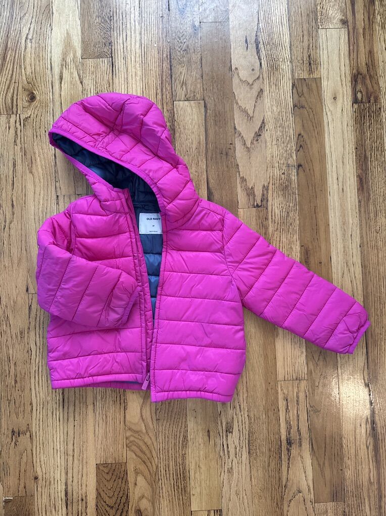 Old Navy Toddler Girl Puffy Coat Pink 3T