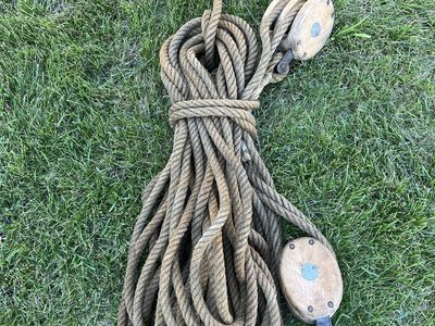 Awesome Antique Large Block and Tackle - Use It or Display It