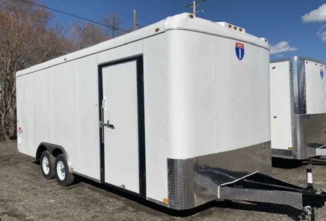 (2) 2023 20-foot Interstate LoadRunner enclosed trailers- 1 WHITE & 1 BLACK