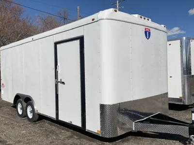 (2) 2023 20-foot Interstate LoadRunner enclosed trailers- 1 WHITE & 1 BLACK