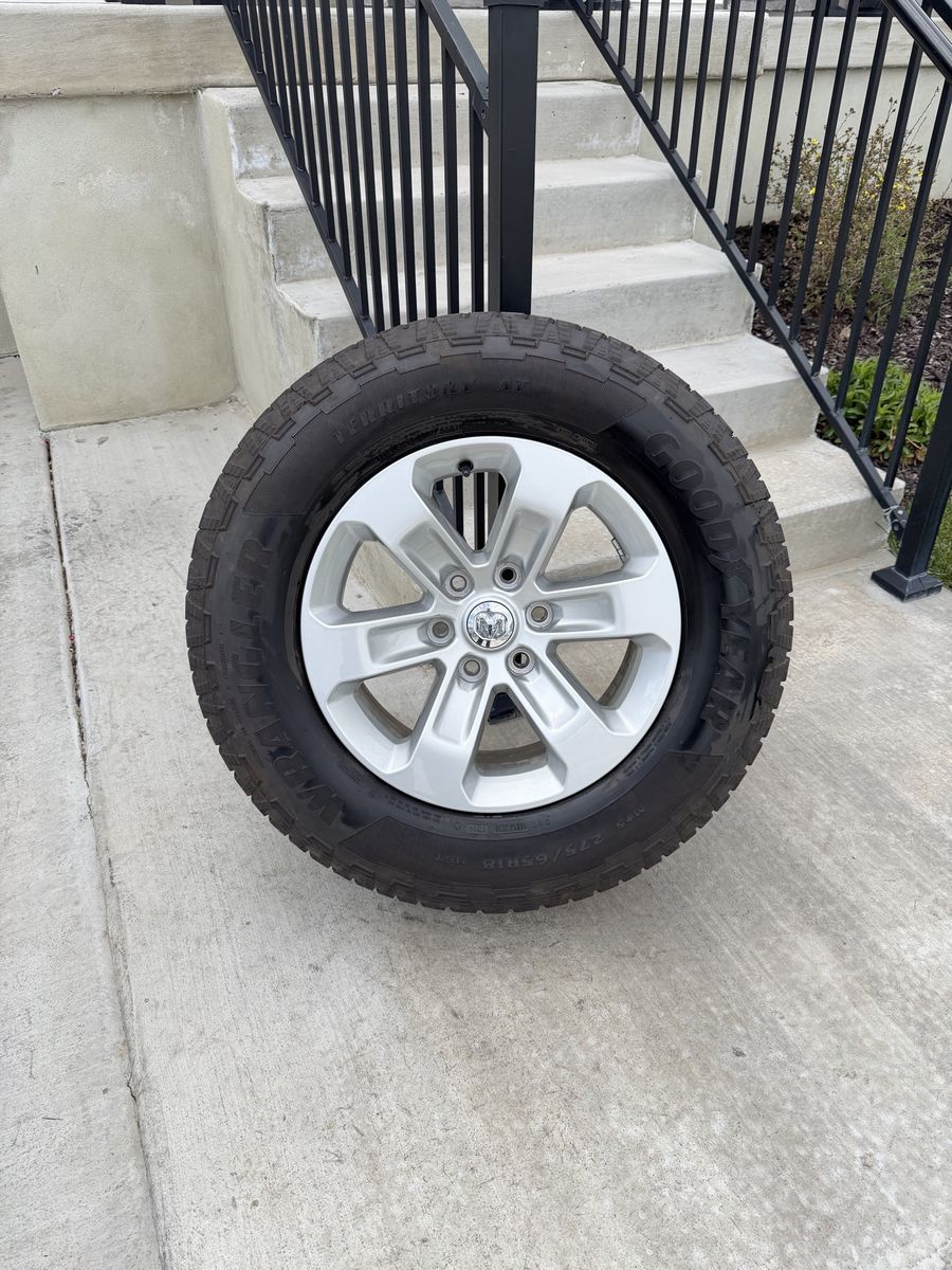 Dodge Ram 1500 Rims and Tires 275/65R18 Goodyear