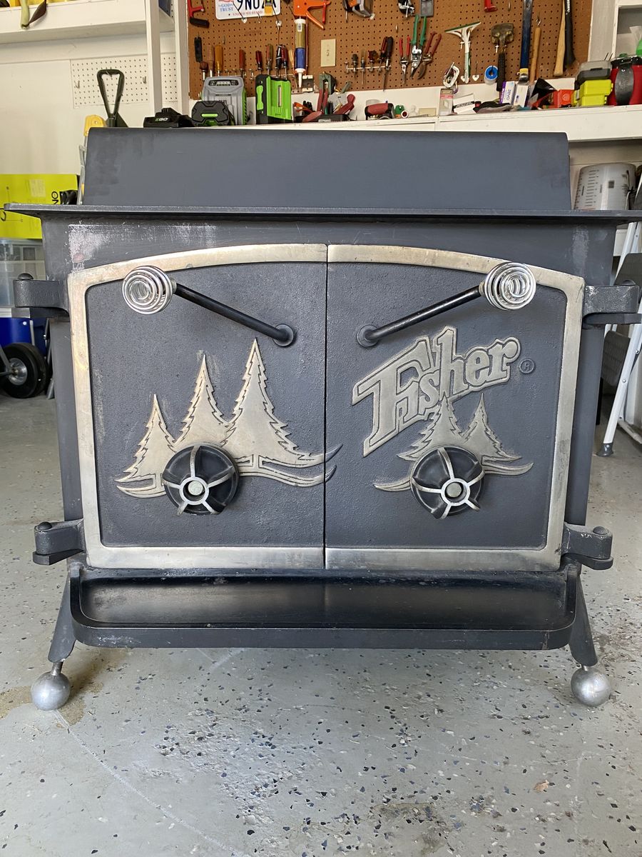 Fisher Cast Iron Stove/Wood Burning Fire Place