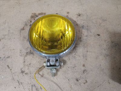 Vintage amber and chrome fog light
