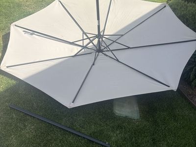 10' Tilting Market Patio Umbrella, Beige, New in Box