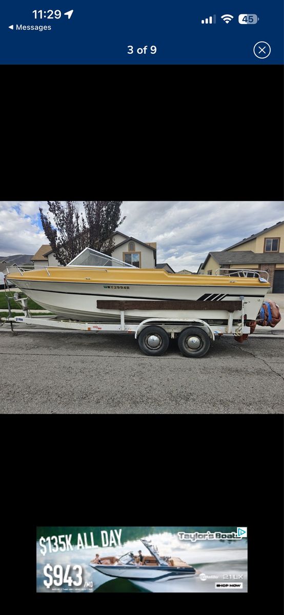 1974 Fiberform 21' boat