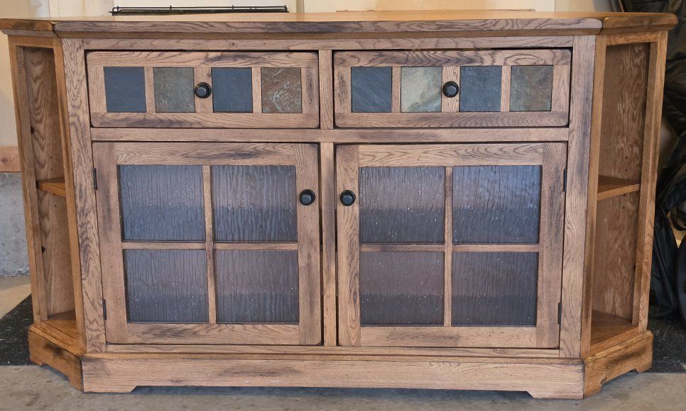 Sunny Designs Sedona Corner TV Stand in Rustic Oak
