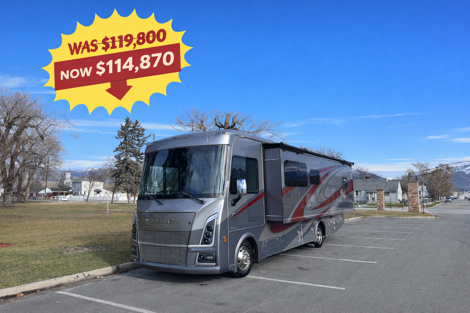 30ft, Lithium Batts, Solar, 13K Miles, Outside Kitchen, King Bed, Full Body Paint 2023 Winnebago Vista 29V Like Adventurer 29b