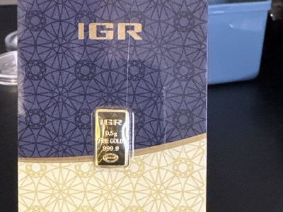 1/2 gram 999.9 IGR Gold Bar