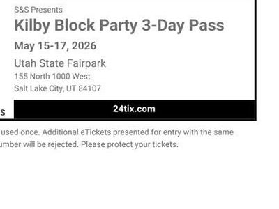 3 Day Kilby Block Party Tickets