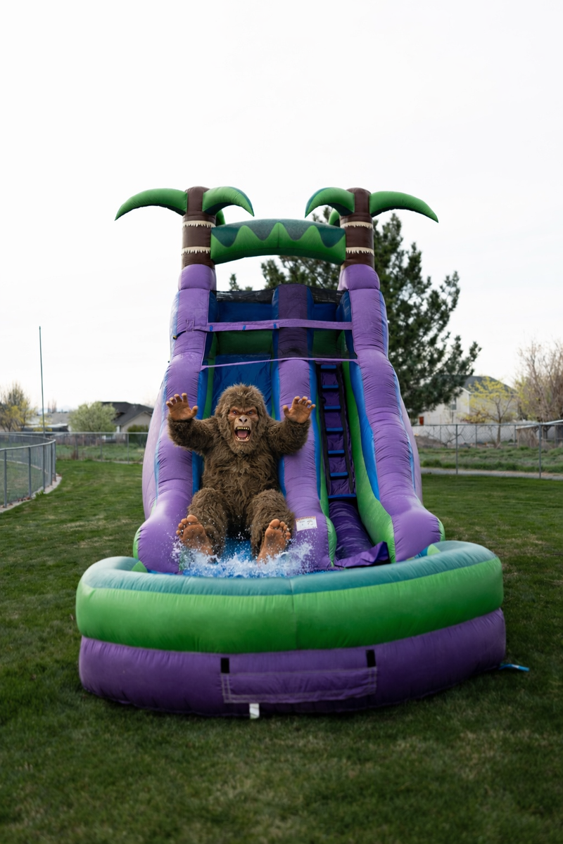 Purple Palm Plunge Water Slide