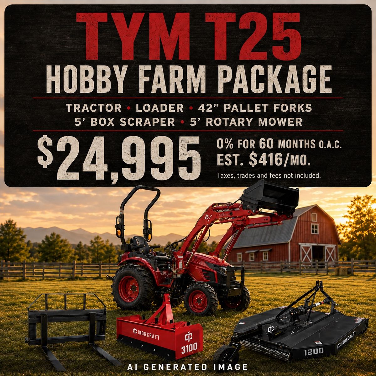 TYM T25 Tractor PACKAGE DEAL!