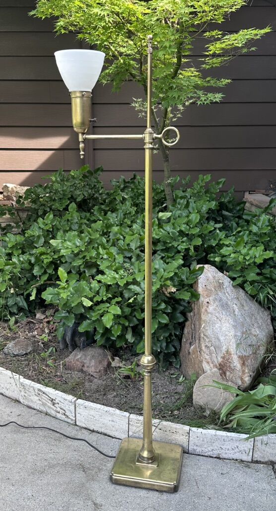 Vintage Brass 1940s Floor Lamp