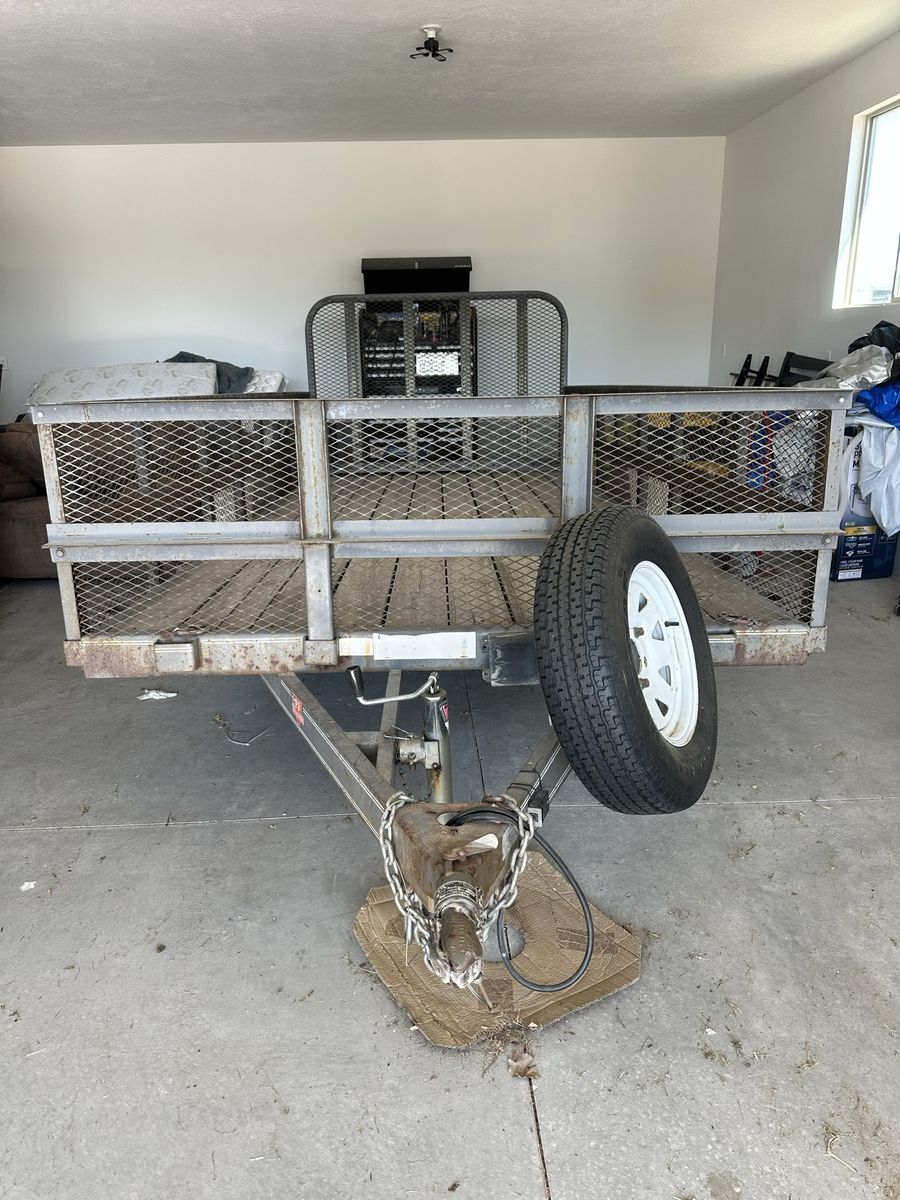 Utility Trailer with Wood Deck and Ramp Gate - Used Good Condition