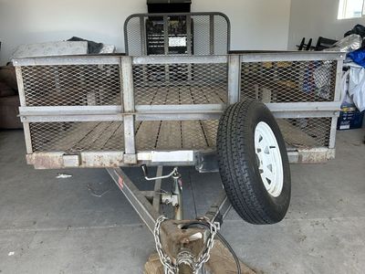 Utility Trailer with Wood Deck and Ramp Gate - Used Good Condition