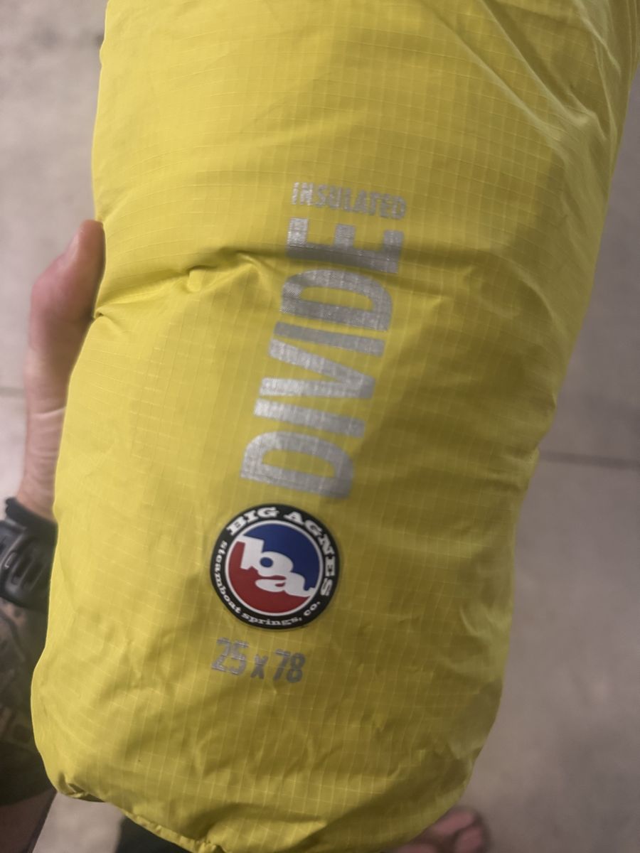 Big Agnes divide insulated 25 x 78 wide