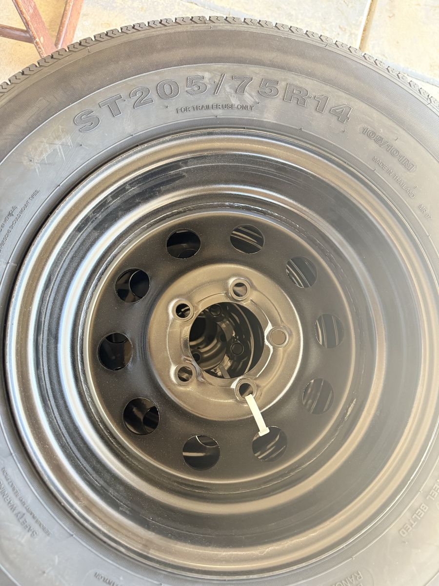 Trailer tires with rims