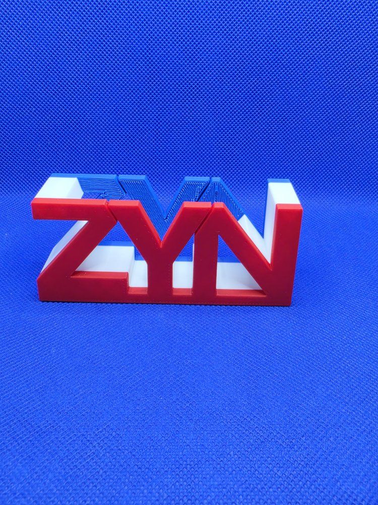 Custom 3D Printed ZYN Can Holder - Red, White, and Blue Desk Decor