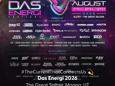 Das Energi 2026 Festival Saturday General Admission - Ticket for The Great Saltair, Magna, UT