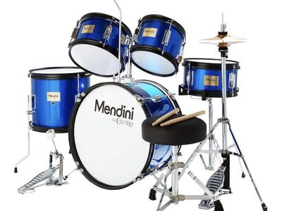 Mendini by Cecilio Blue Complete Junior Drum Set